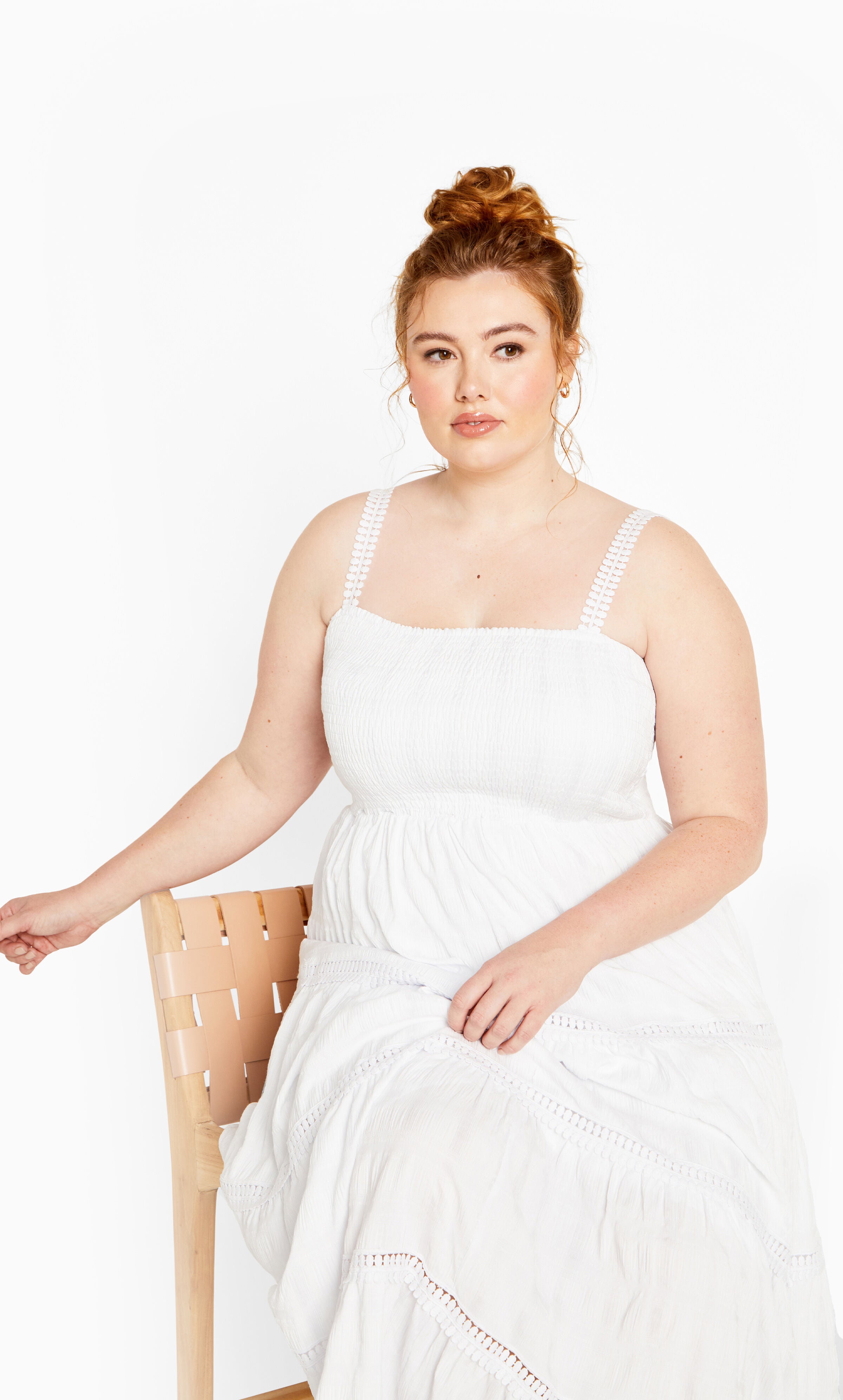 Dakota Dress - white, WHITE, alternate image number 1