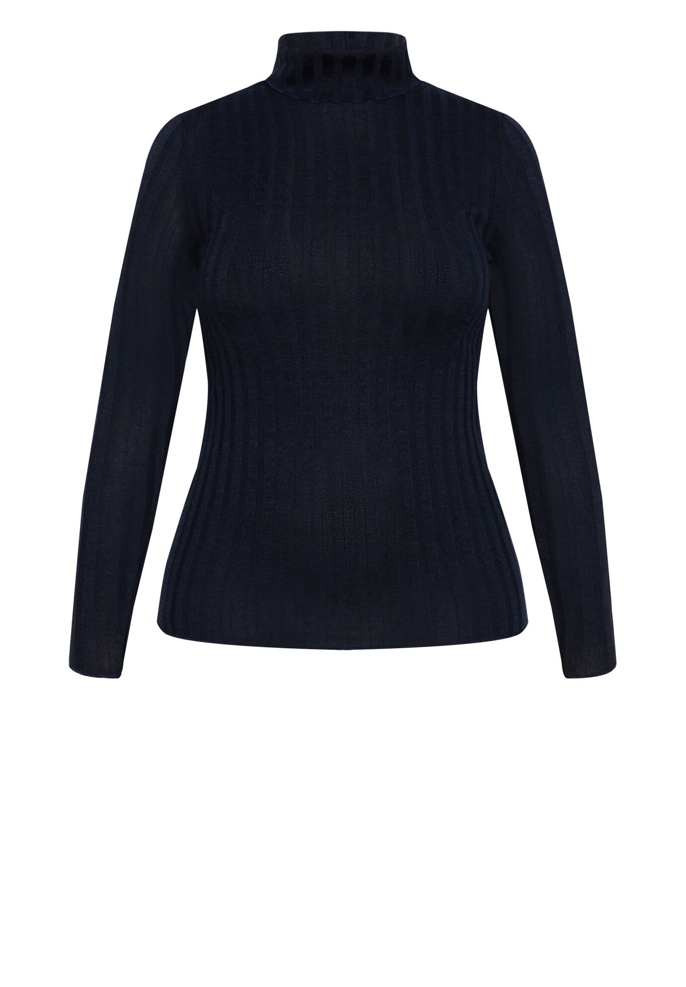 Evie Turtleneck Top, NAVY, alternate image number 2