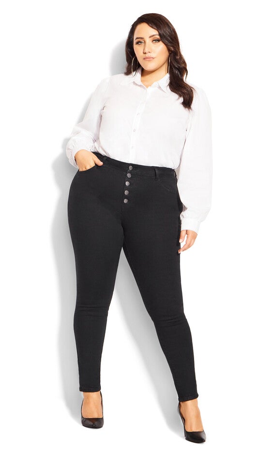 Harley Classic Skinny Jean - black, BLACK, alternate image number 2
