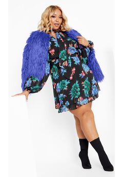 Blakely Print Dress - black