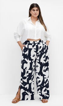 Enya Print Pant - ivory