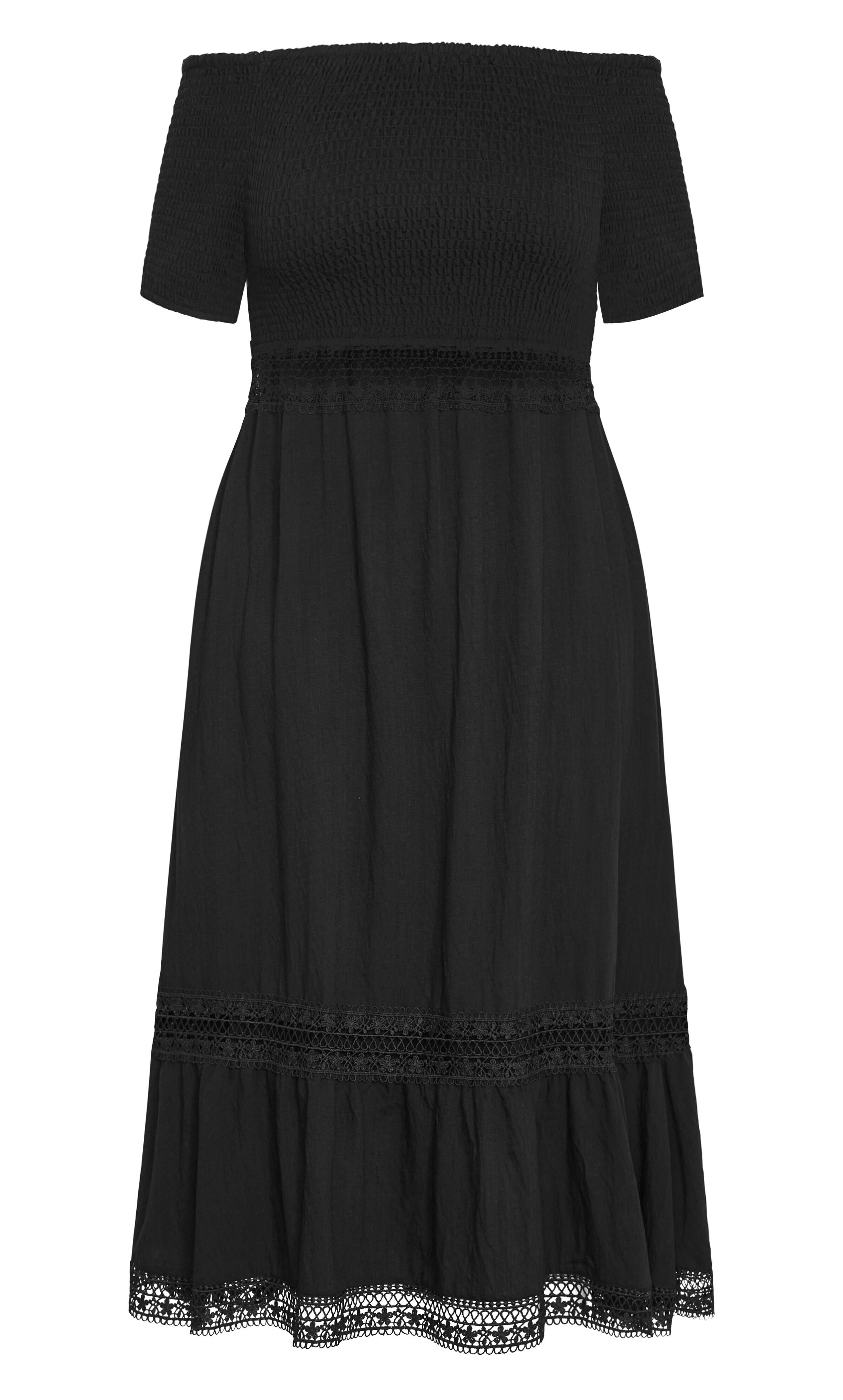 Aura Midi Dress - black, BLACK, alternate image number 4
