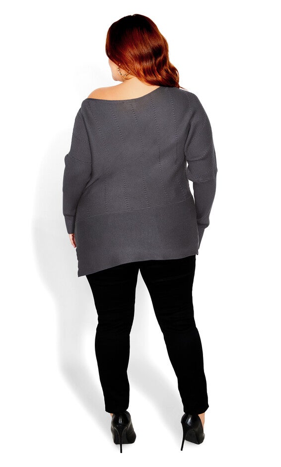 Lean In Sweater - smoke, GRAY, alternate image number 4