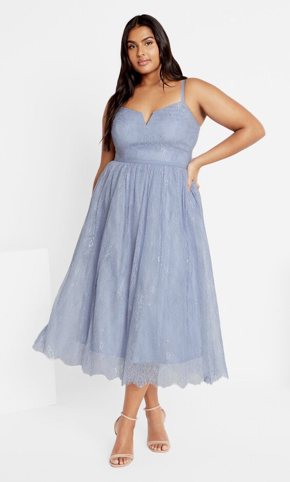 Serena Dress - powder blue, BLUE, alternate image number 1