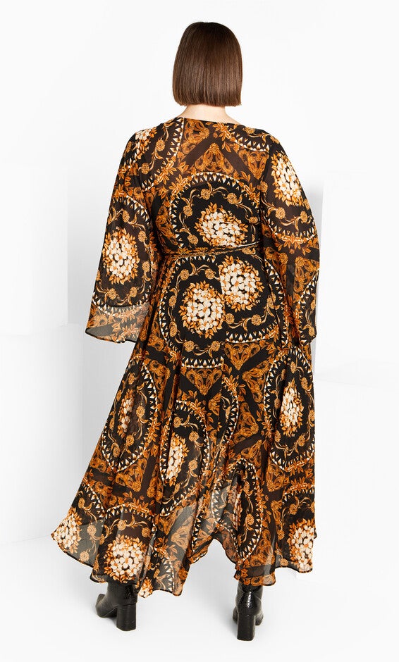 Freya Placement Maxi Dress - black, ANCIENT, alternate image number null