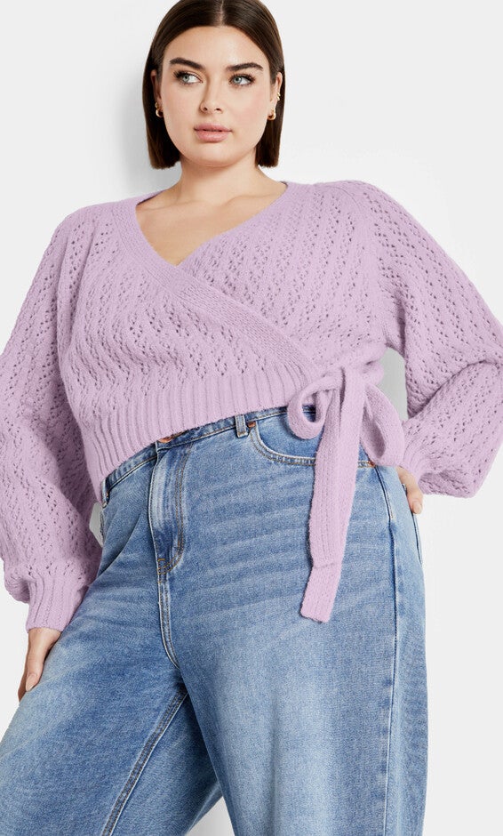 Isla Cardigan - lilac, LILAC, alternate image number 3