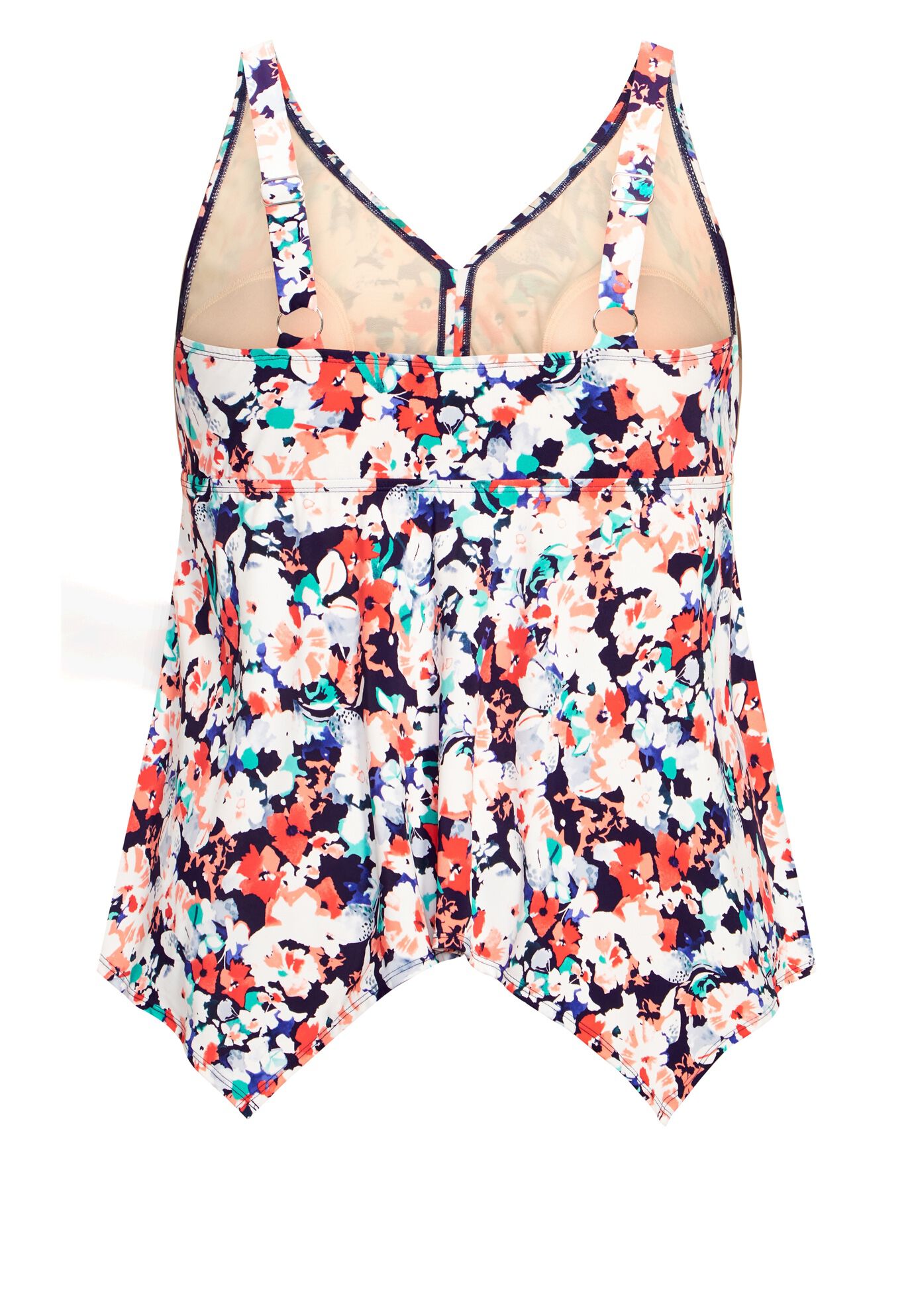 Sharkbite Print Tankini Top, MONTAGE FLORAL, alternate image number 3