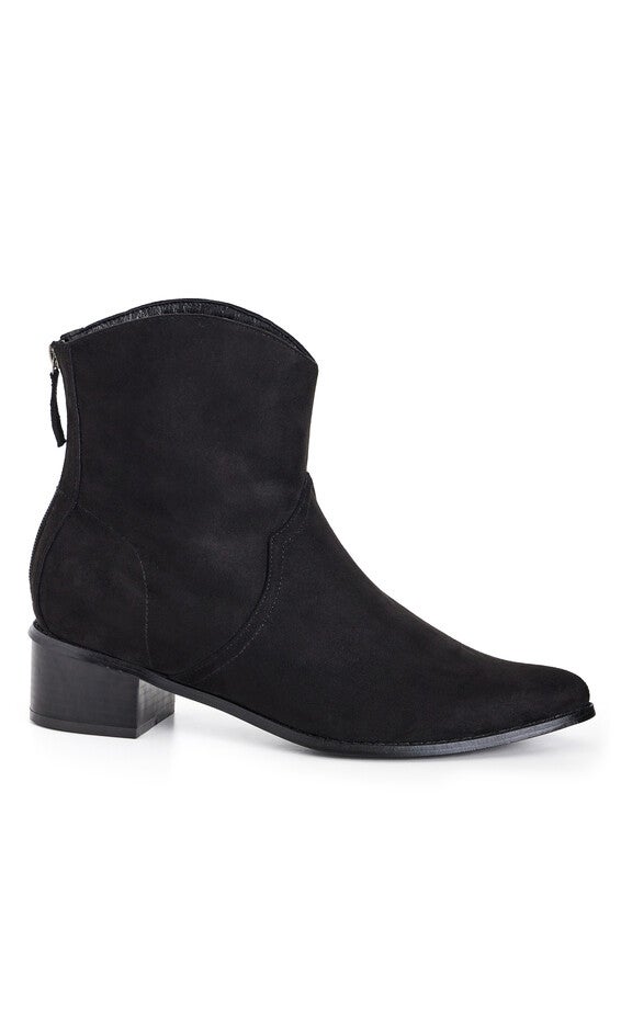 WIDE FIT Western Ankle Boot - black, BLACK, hi-res image number null