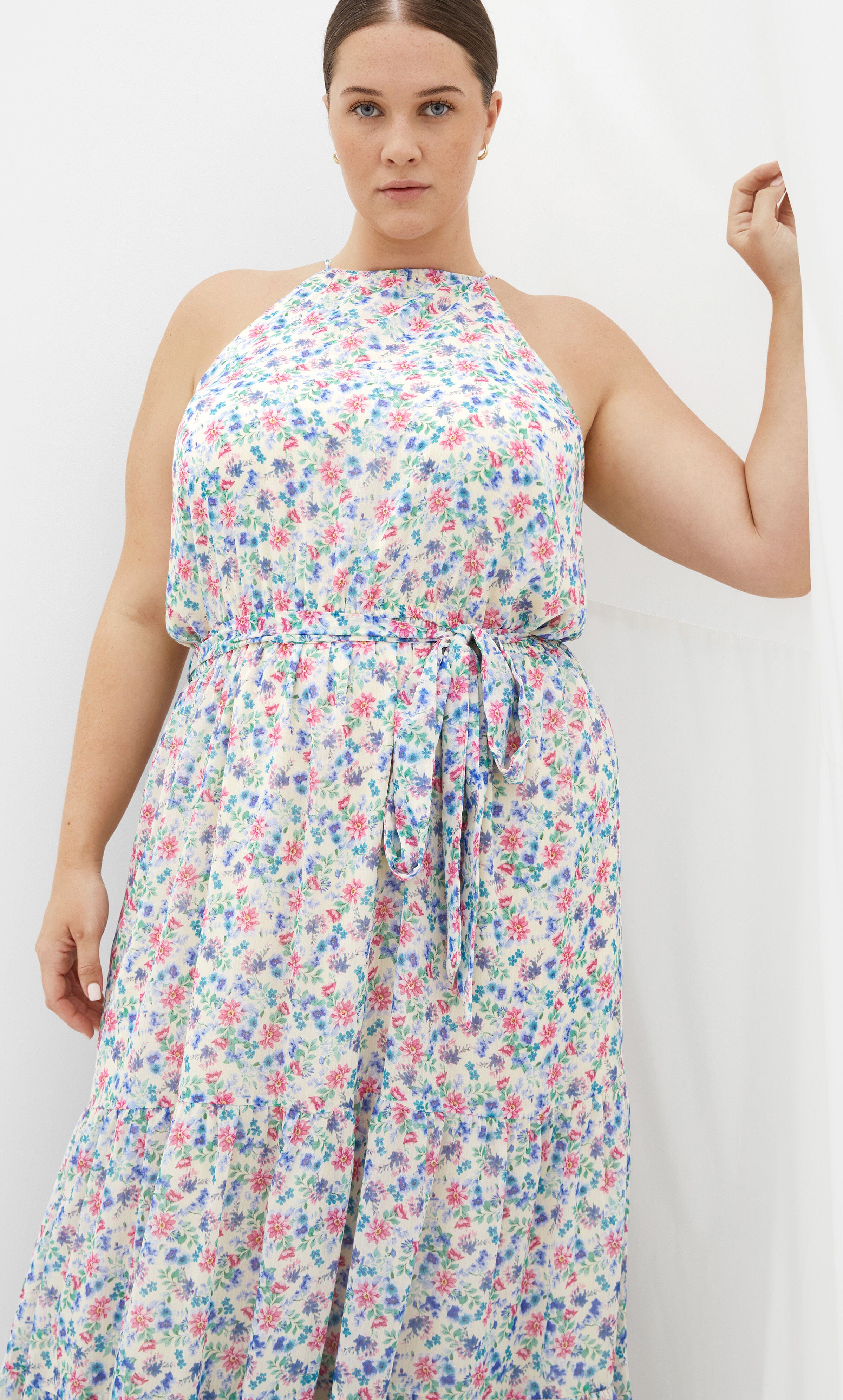 Lidia Print Maxi Dress - purple floral, PURPLE, alternate image number 3