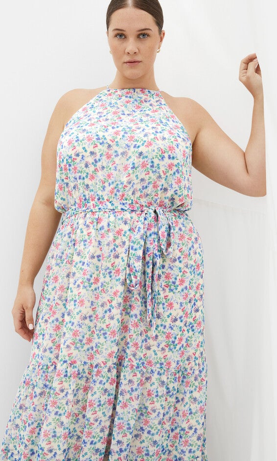 Lidia Print Maxi Dress - purple floral, PURPLE, alternate image number 3