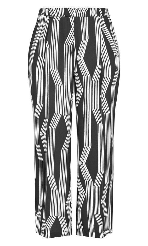 Laila Print Pant - black, BLACK, alternate image number null