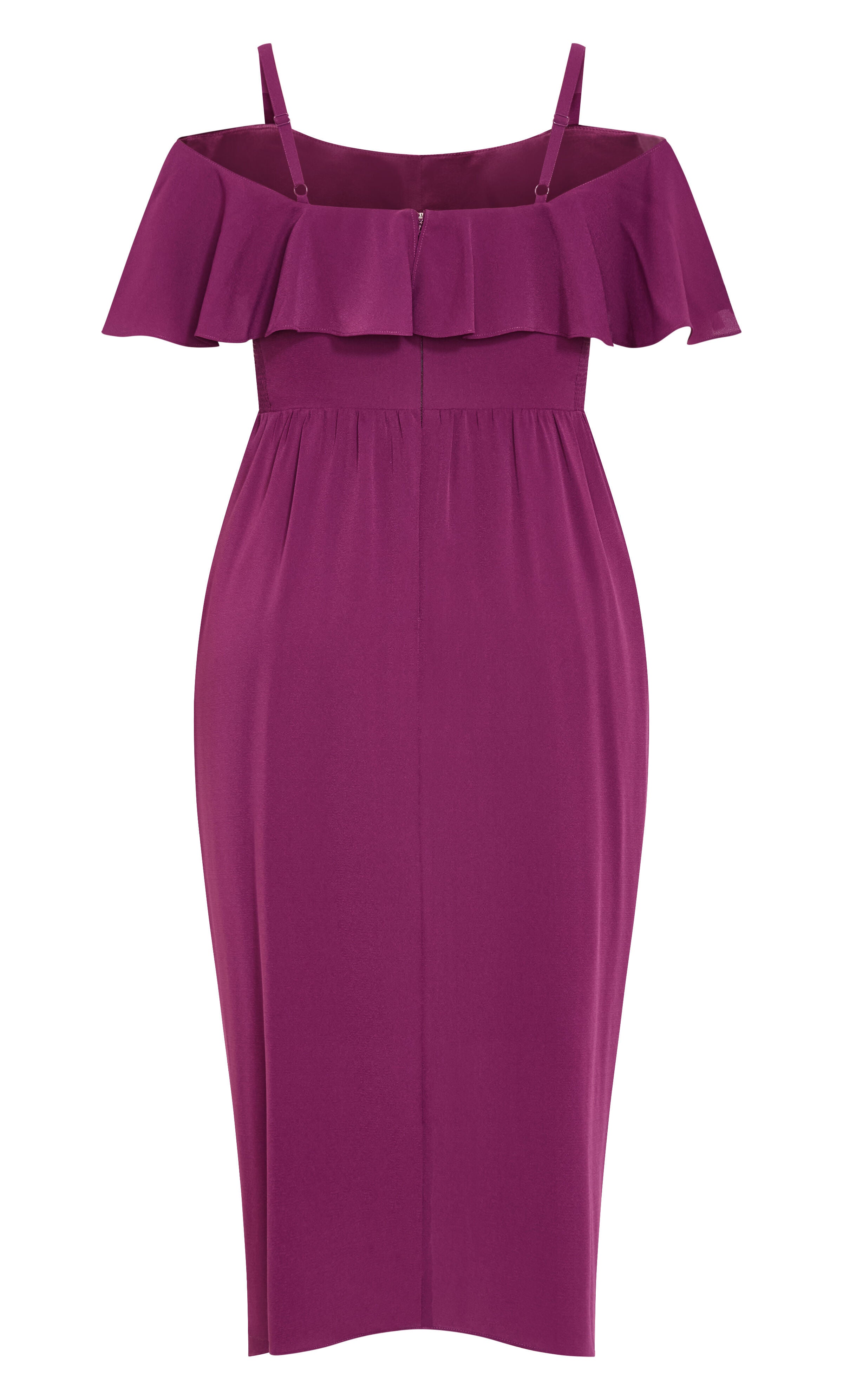 Flirtation Drape Midi Dress - cerise, PINK, alternate image number 4