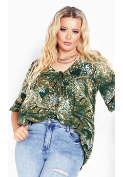 Carmel Pintuck Print Tunic