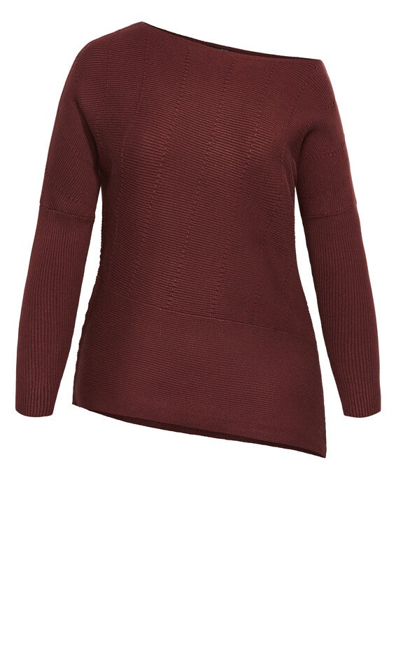 Lean In Sweater - bordeaux, RED, alternate image number null