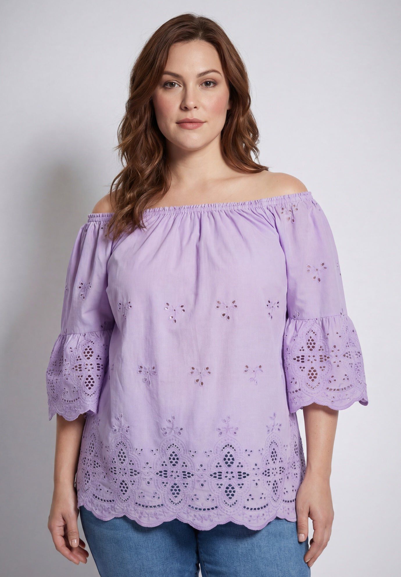 Convertible Eyelet Tunic, VIOLET, hi-res image number 0