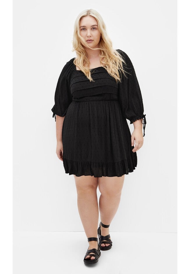Allegra Mini Dress - rosewood, BLACK, on-hover image number 1