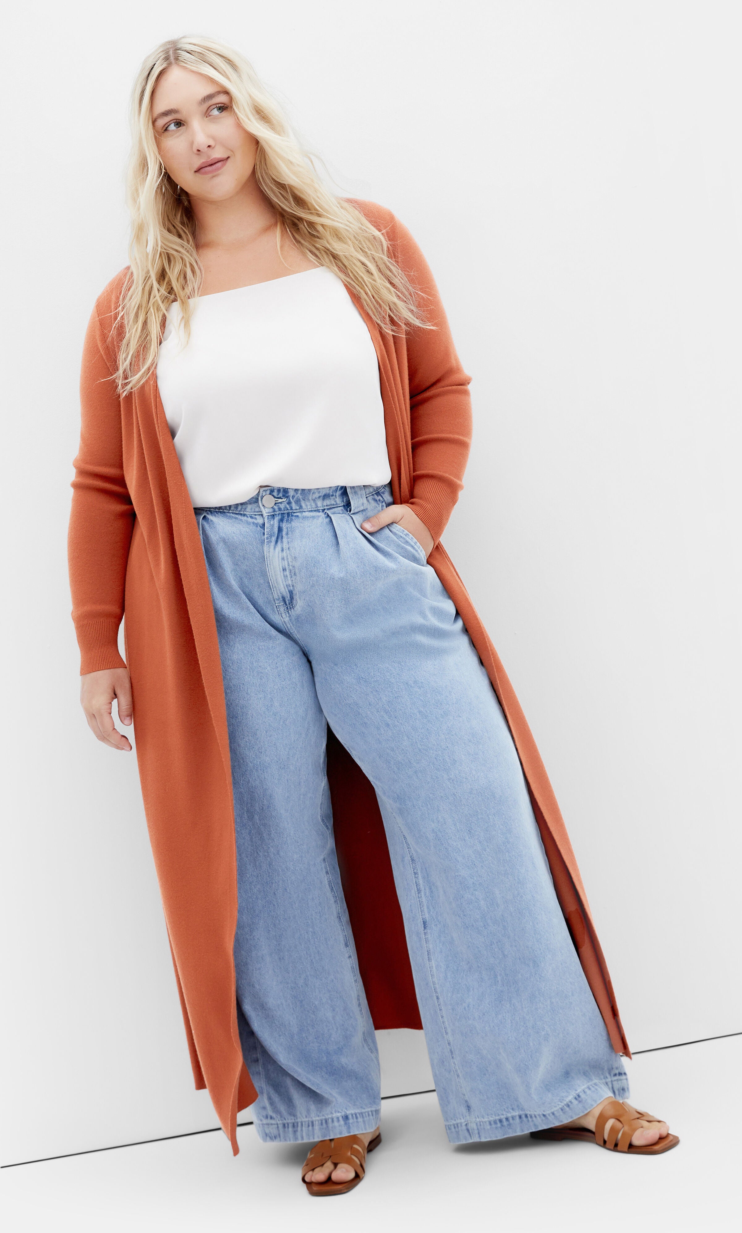 Goldie Longline Cardigan - toffee, BROWN, hi-res image number 0