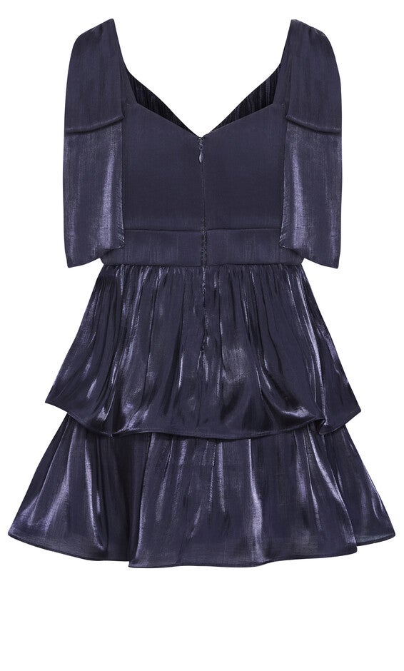 Betty Ruffle Mini Dress - navy, BLUE, alternate image number 4