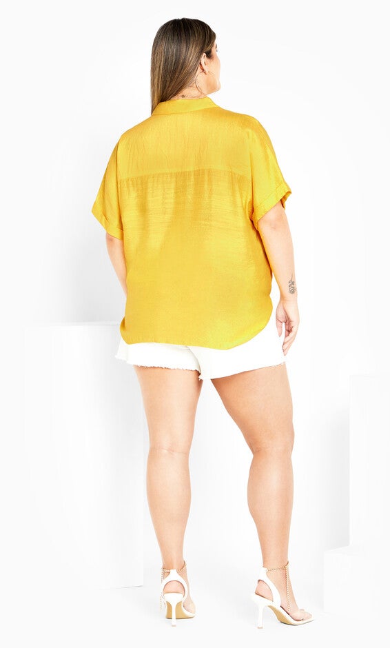 Relaxed Summer Shirt - yellow, YELLOW, alternate image number 4