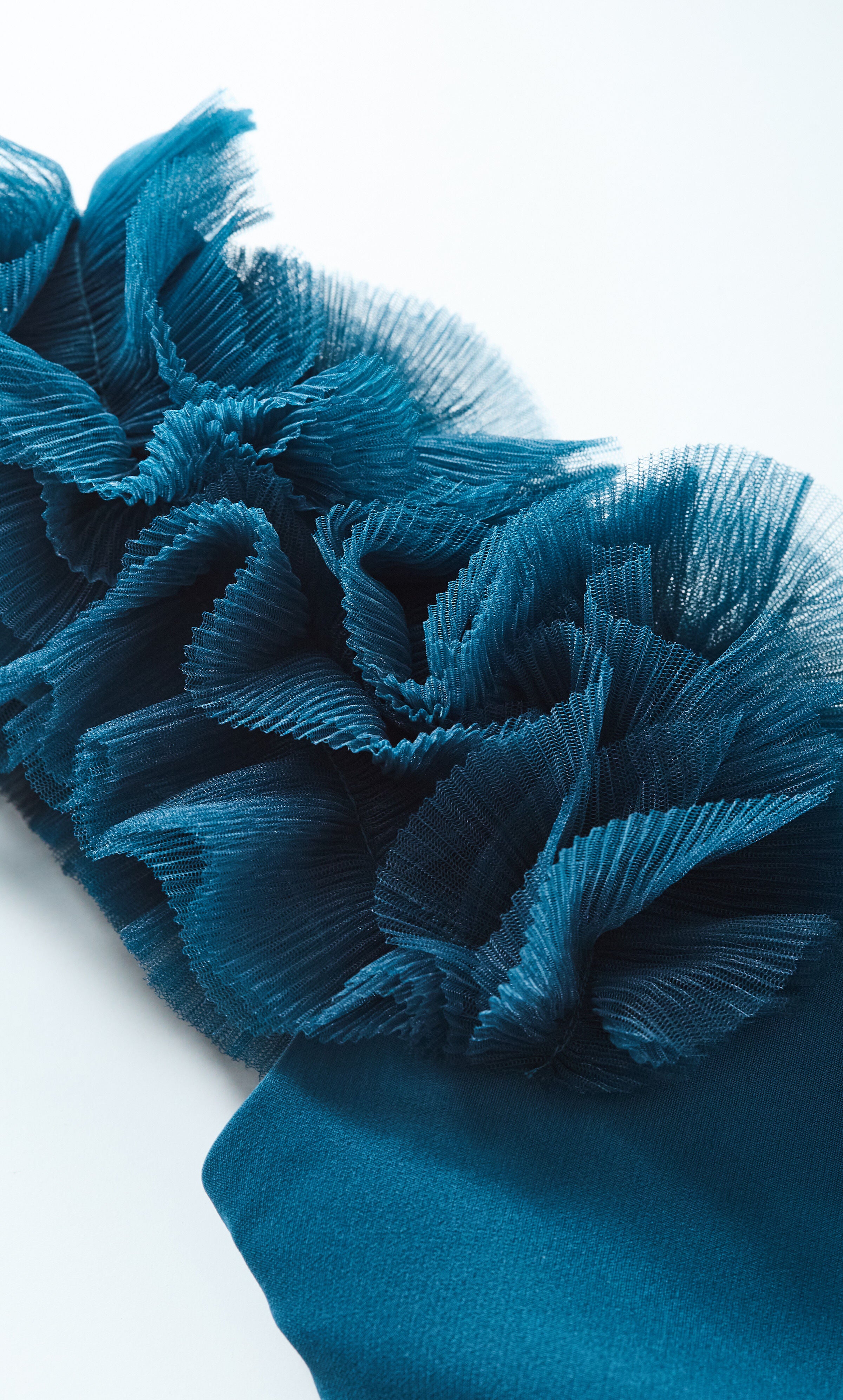 Roselyn Ruffle Tulle Midi Dress - peacock, GREEN, alternate image number 5