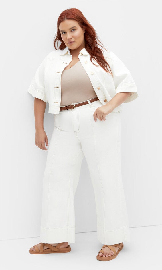 Denim Millie Jacket - ivory, CREAM, alternate image number 3