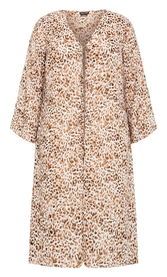 Remi Leopard Print Jacket - print, BROWN, alternate image number 5