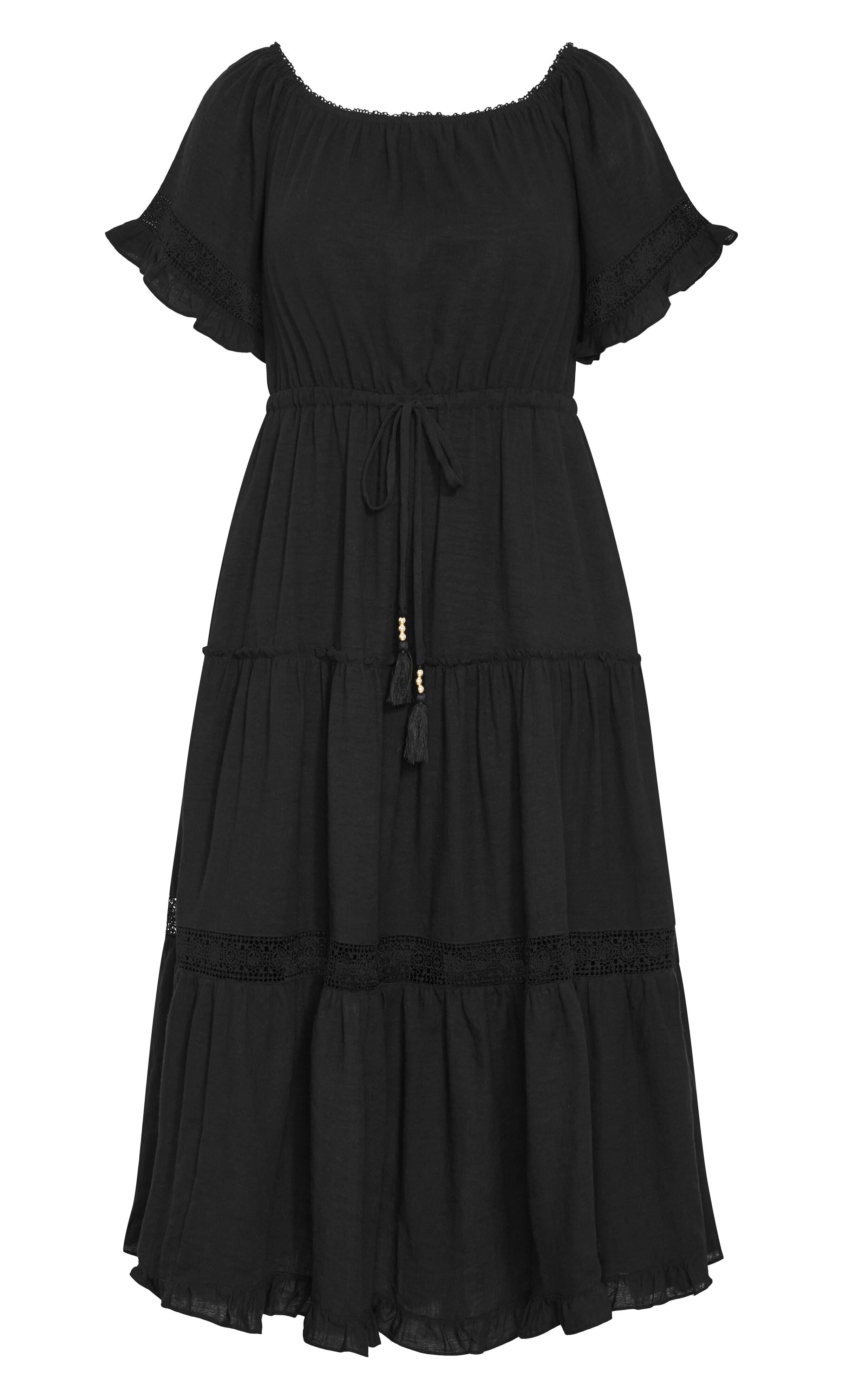 Angel Midi Dress - black, BLACK, alternate image number 5