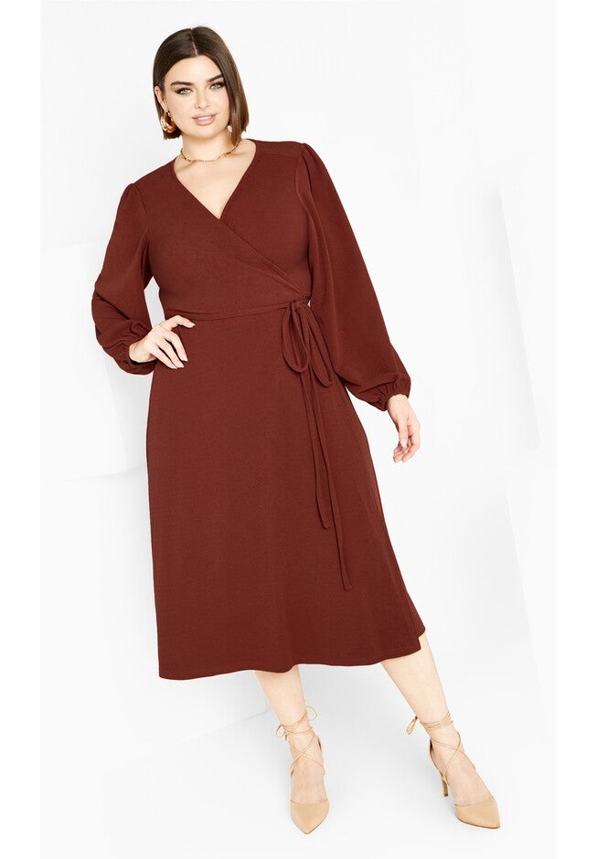 Wrap Hayden Maxi Dress - sienna, RED, on-hover image number null