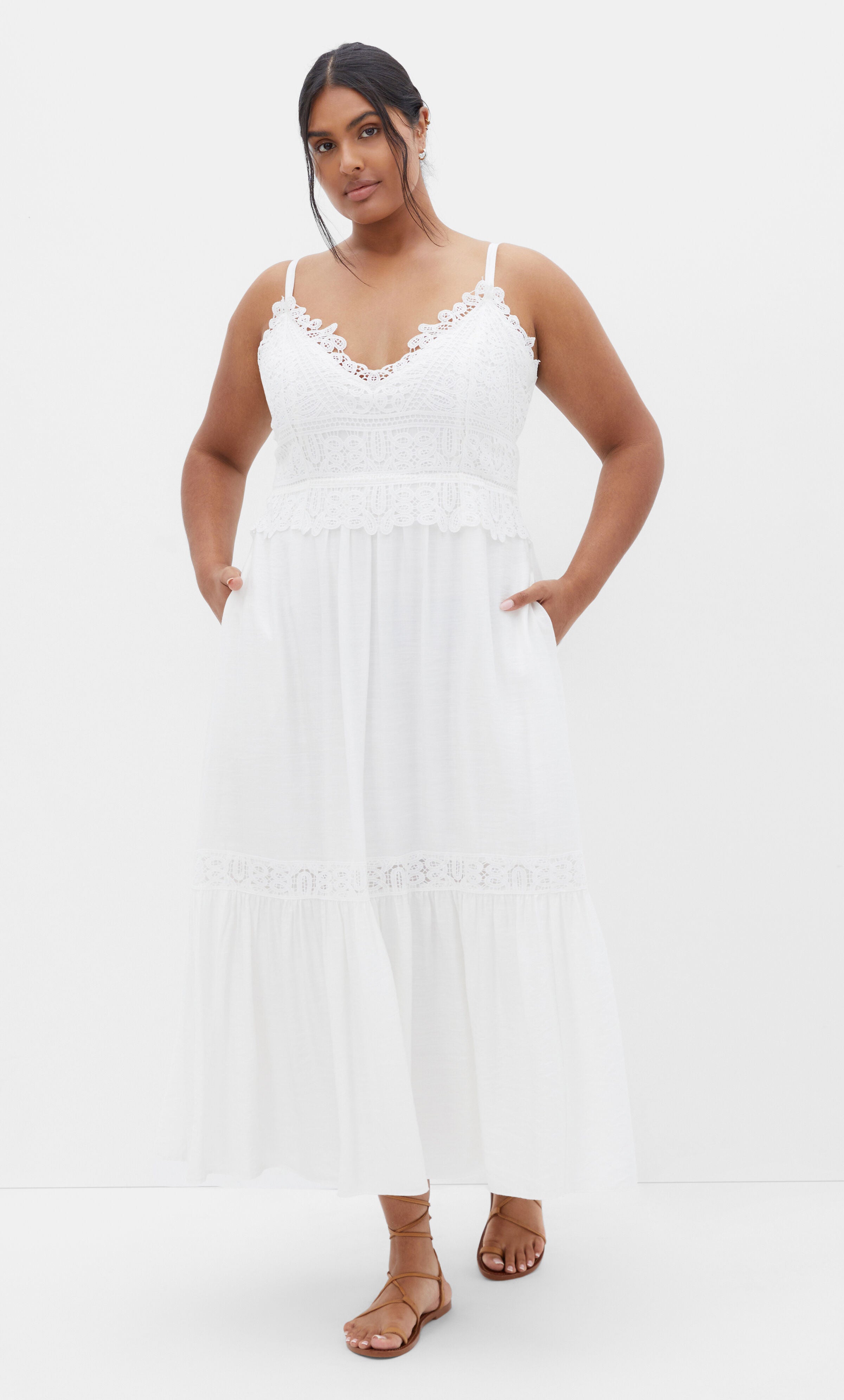 Brielle Maxi Dress - ivory, WHITE, on-hover image number 1