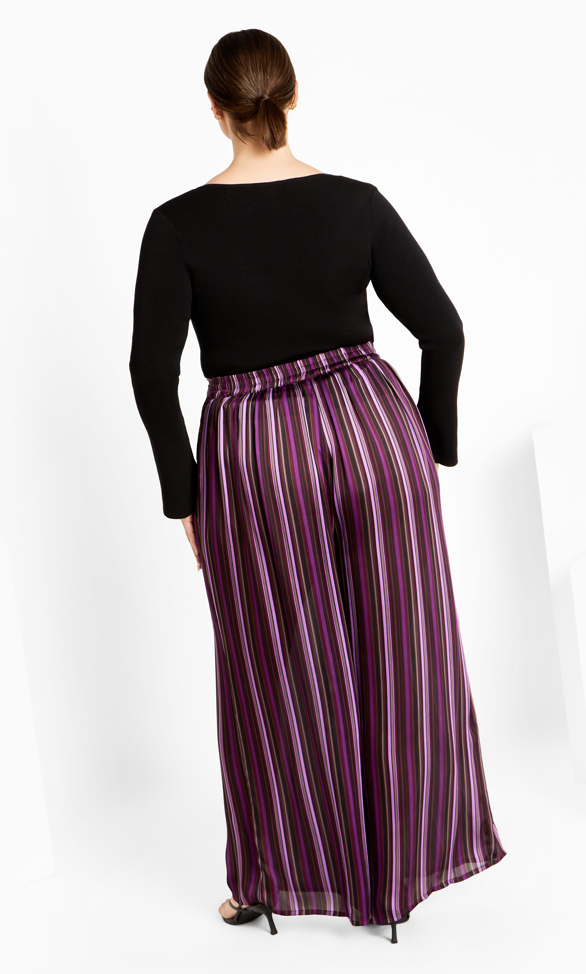 Willow Stripe Pant - plum, PURPLE, alternate image number 2