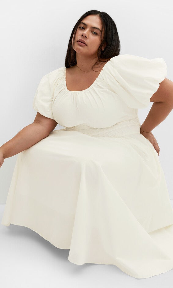 Lillian Midi Dress - butter, CREAM, alternate image number 1