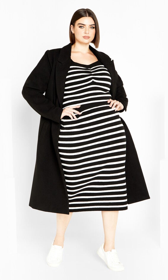 Maddie Stripe Jumper - black white, BLACK, alternate image number 5