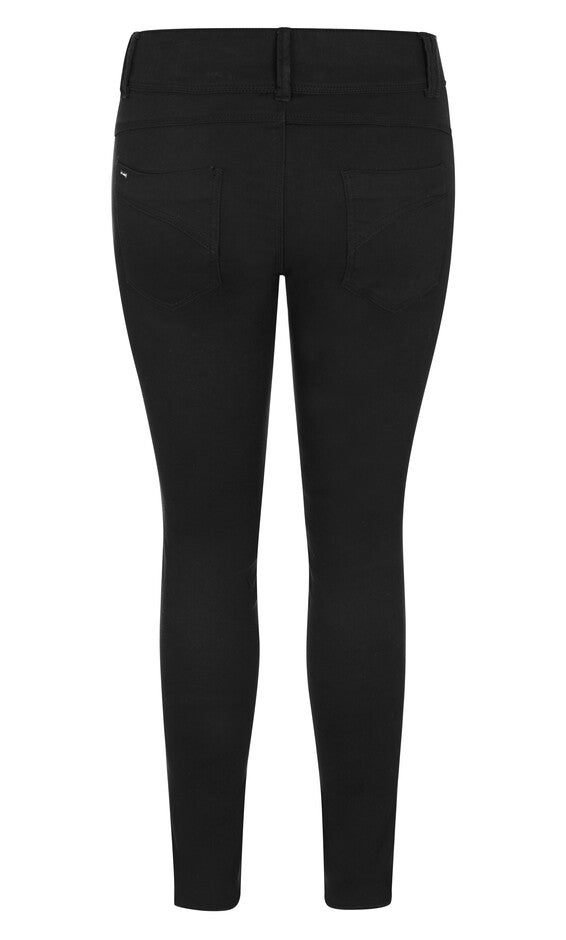 Asha Short High Rise Skinny Jean - black, BLACK, alternate image number null
