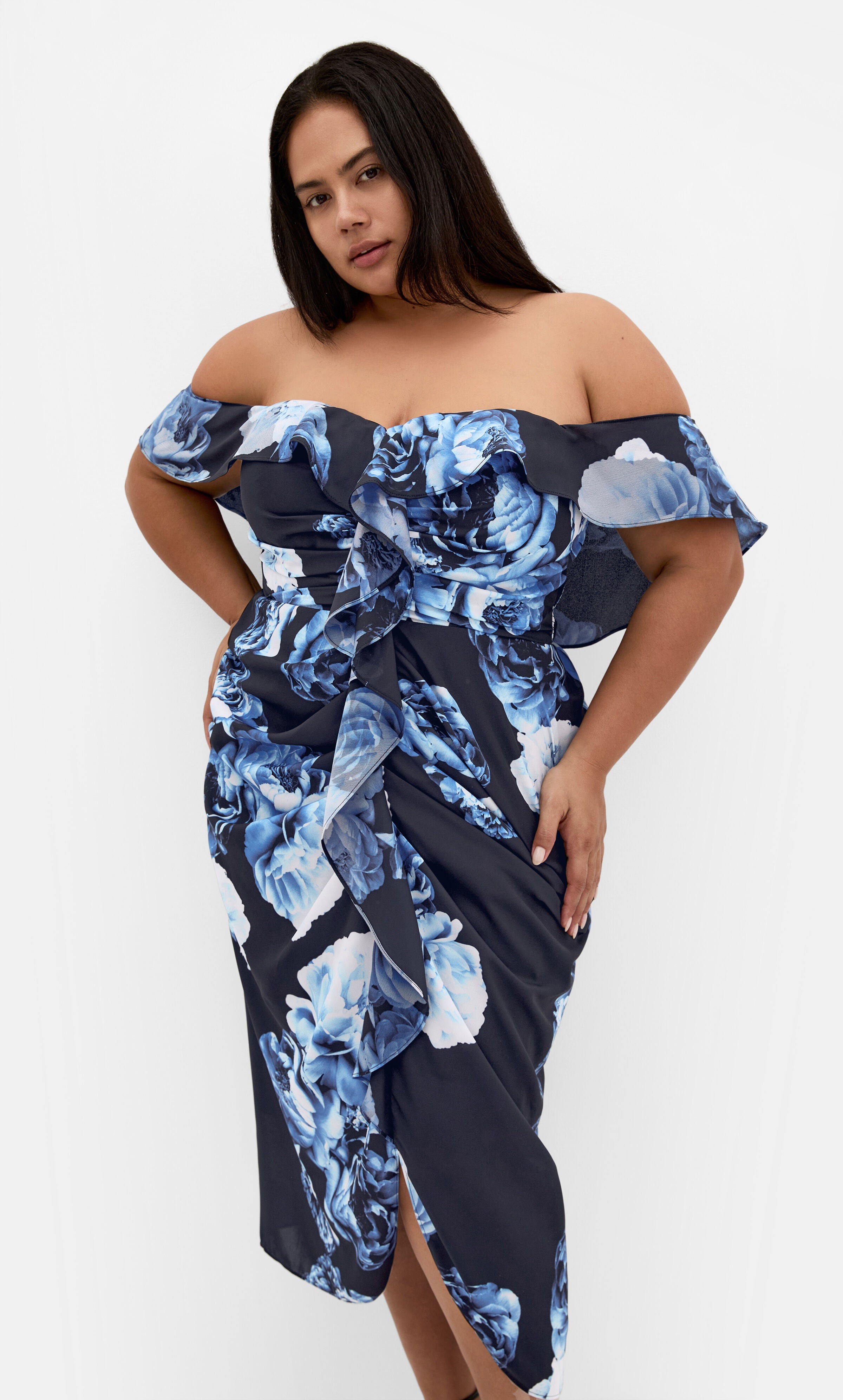 Gina Print Dress - blue rose, BEIGE, alternate image number 2