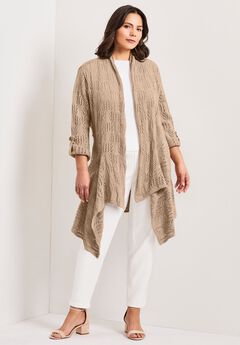 Pointelle Sweater Cardigan