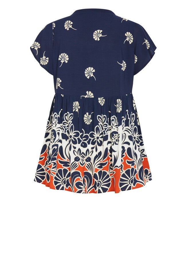 Amity Border Tunic, DANDELION BORDER, alternate image number 3