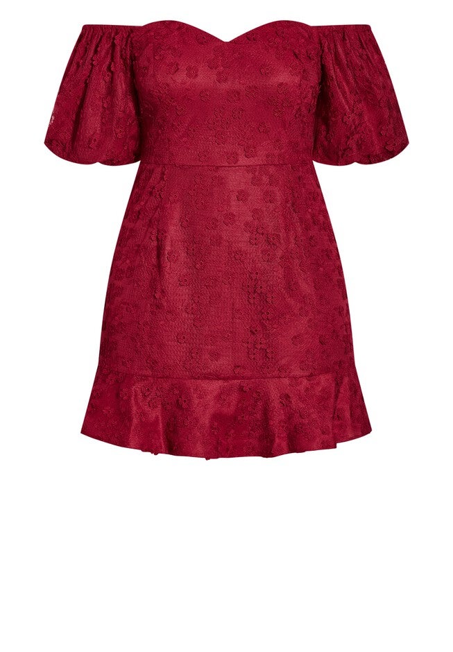 Festive Detail Dress - love red, RED, alternate image number null
