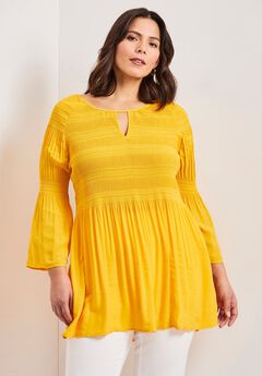 Keyhole Bell Sleeve Tunic