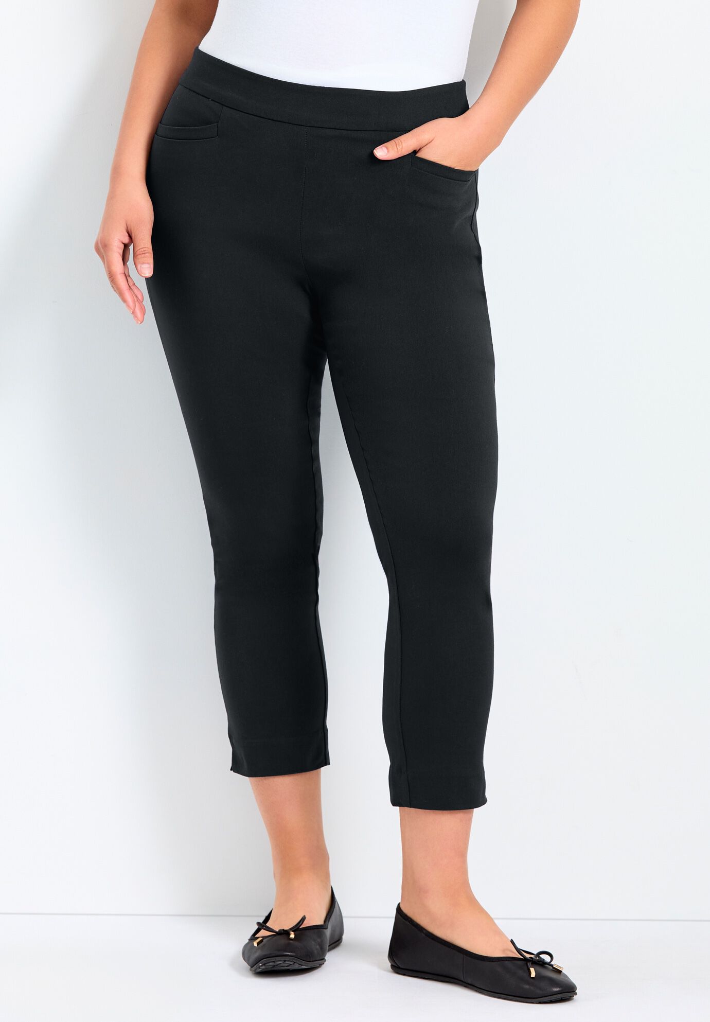 Super Stretch Crop Pant, BLACK, alternate image number 6