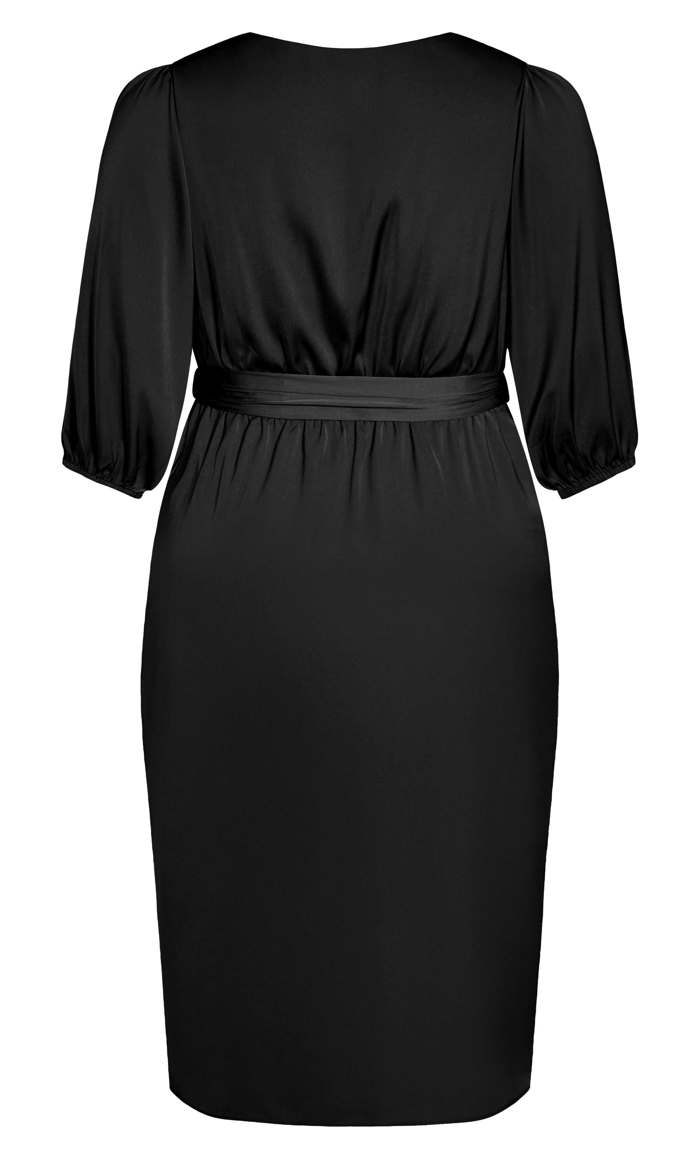 Opulent Elbow Sleeve Dress - black, BLACK, alternate image number 5
