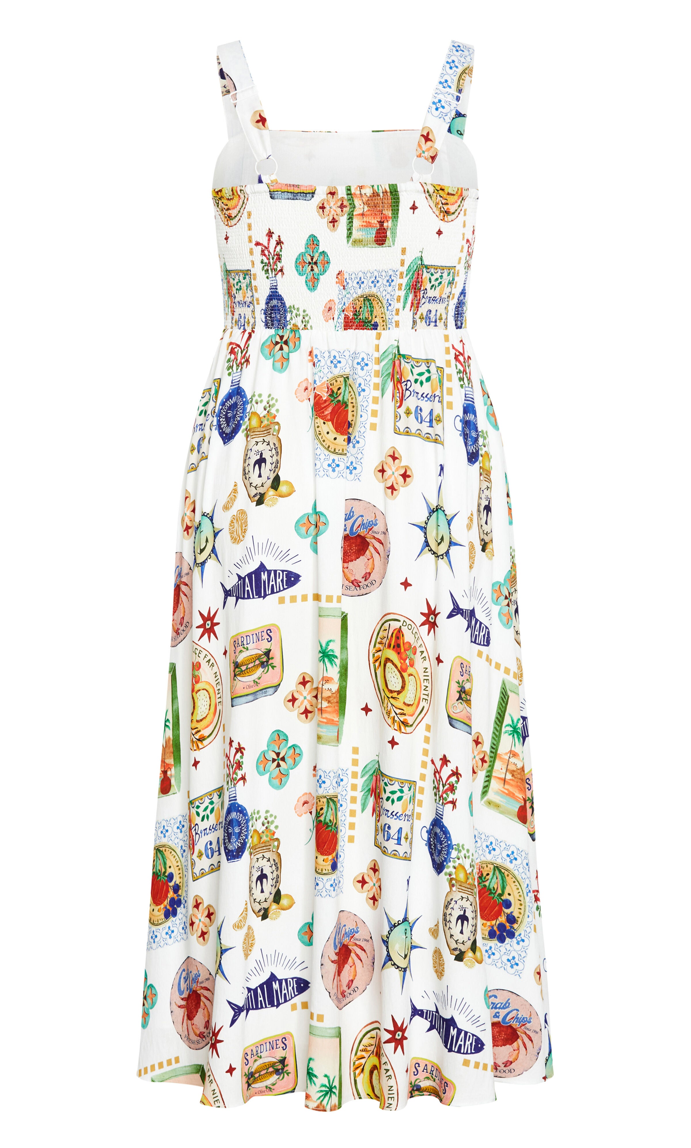 Capria Print Maxi Dress - print, WHITE, alternate image number 4