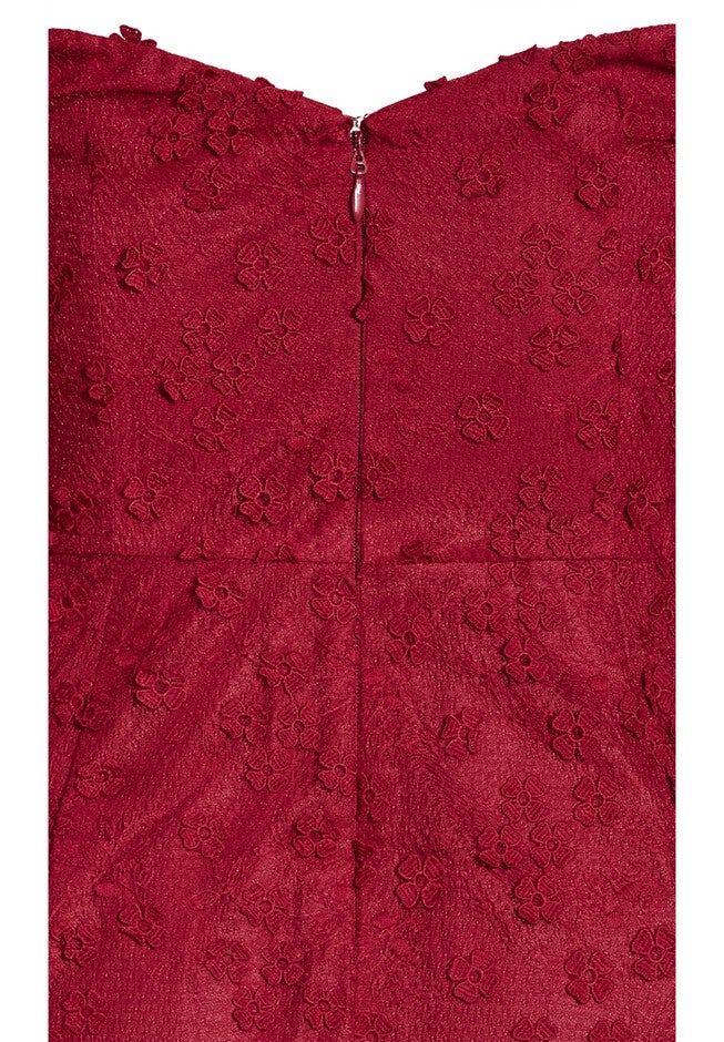 Festive Detail Dress - love red, RED, alternate image number null