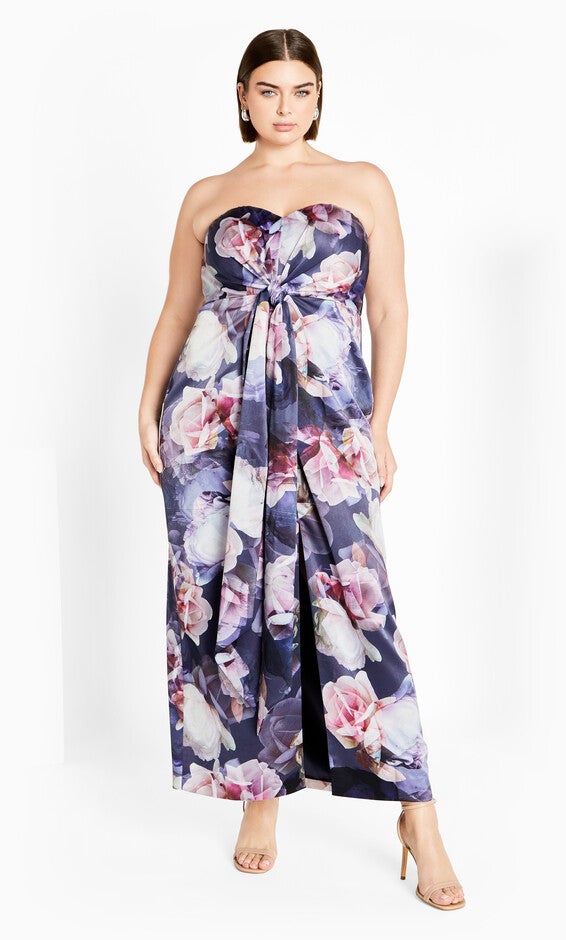Kamari Print Maxi Dress - purple, BLUE, hi-res image number 0