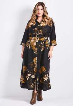 Flora Belted Shirtdress