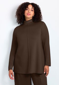 Seamed Mock Neck Tunic
