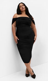 Jazmin Ruched Dress - black