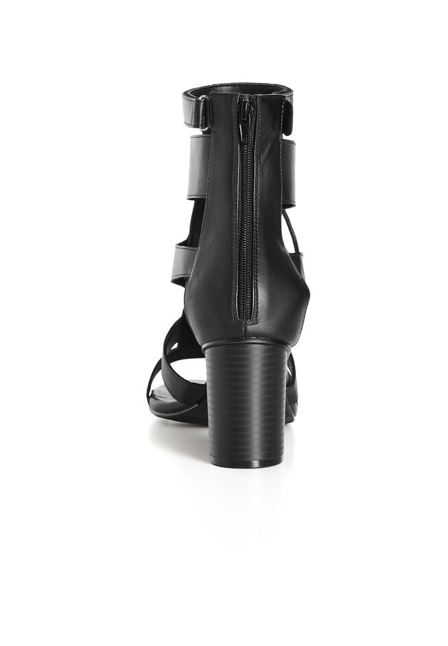WIDE FIT Attitude Lace Up Block Heel - black, BLACK, alternate image number 2