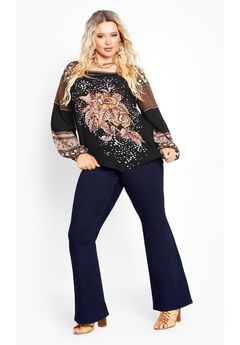 Nichola Scarf Print Top