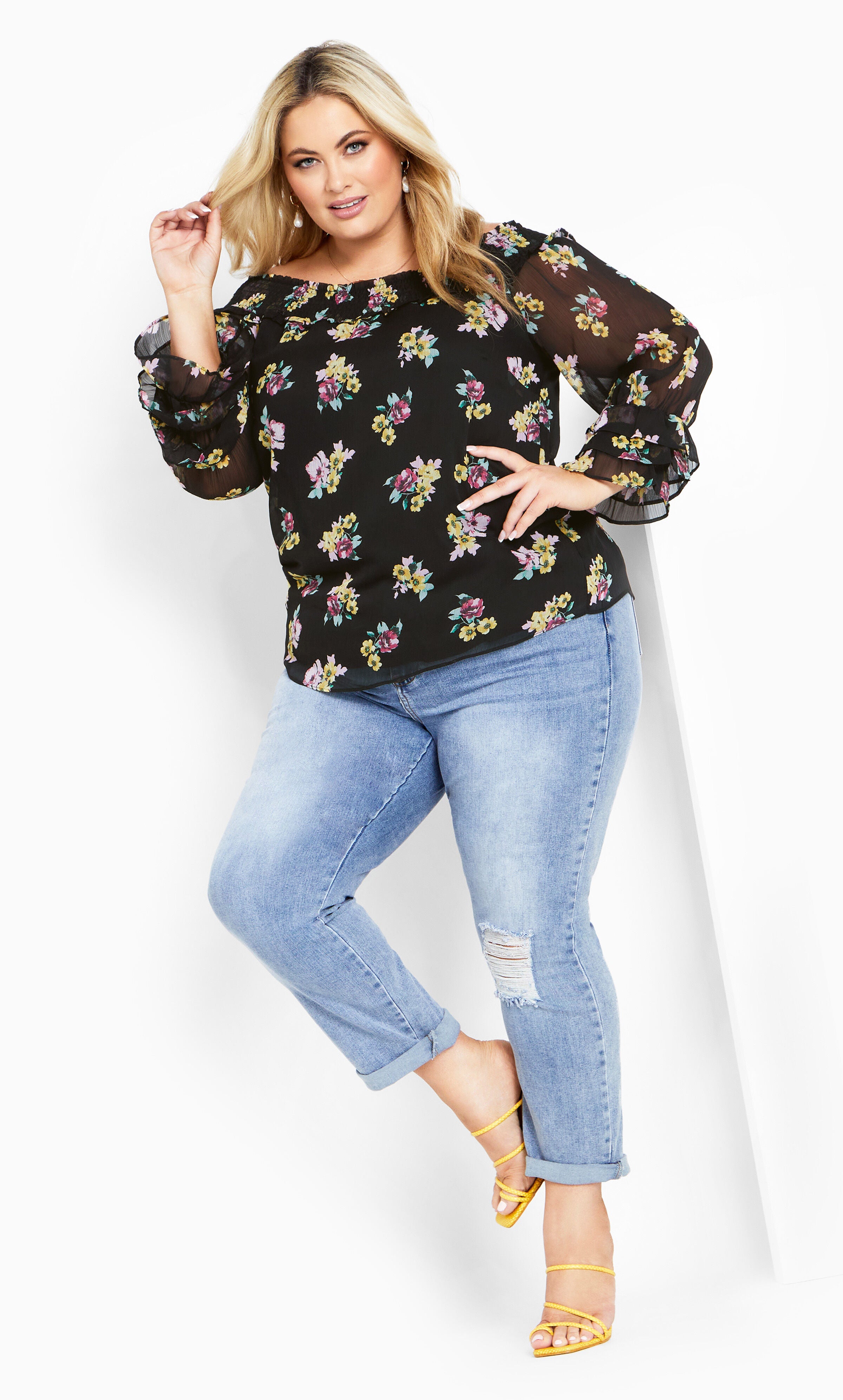 Anais Top - black, BLK MELANIE DITSY, alternate image number 2