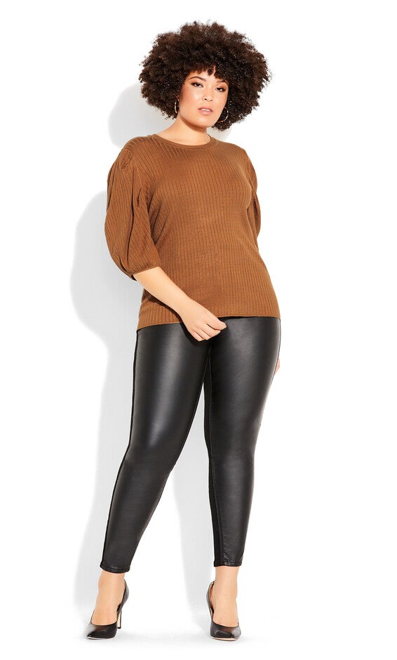 Sweet Rib Top - tan, BROWN, alternate image number null